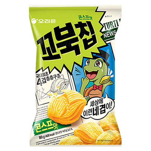 烏龜型玉米片龜殼酥脆片80g(麻糬)*12包/箱